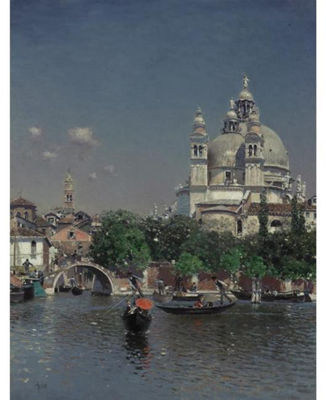 VENETIAN LAGOON NEAR THE CHURCH OF SANTA MARIA DELLA SALUTE