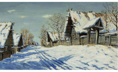 Sample artwork by Leonid Romanovitch Sologub (1884 - 1956), known for figure, florals, genre, coastal view, seascape, landscape painting, architecture - View similar artists and auction records