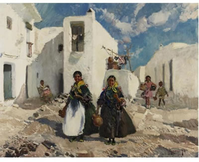 SUNNY STREET by Ignacio Gil Y Sala - Auction record, sale price, and art valuation. Compare with similar artists and explore comparable artworks.