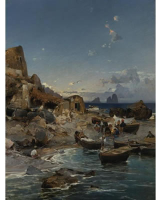 Sample artwork by Franz Theodor Aerni (1853 - 1918), known for paintings of city buildings and genre, landscape views - View similar artists and auction records