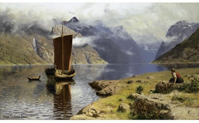 Sample artwork by Hans Andreas Dahl (1881 - 1919), known for landscape painting - View similar artists and auction records