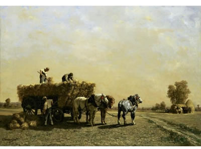 Sample artwork by Jules Jacques Veyrassat (1828 - 1893), known for rural scene painting-horses - View similar artists and auction records