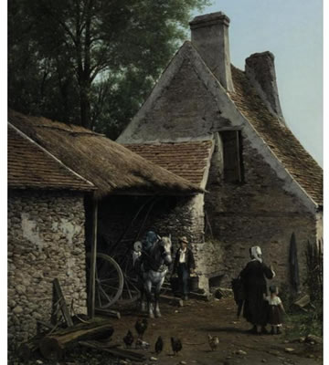 MEETING AT THE STABLE by Leon Legat - Auction record, sale price, and art valuation. Compare with similar artists and explore comparable artworks.