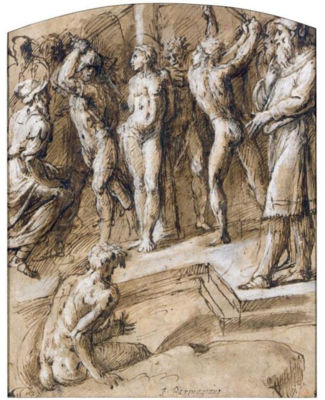 THE SCOURGING OF A MALE SAINT