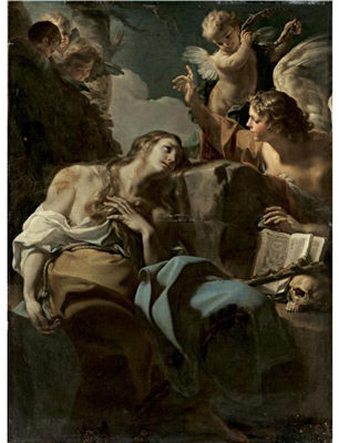 Sample artwork by Corrado Giaquinto (1703 - 1766), known for baroque christian figure painting, virgin mary, ceiling frescos - View similar artists and auction records