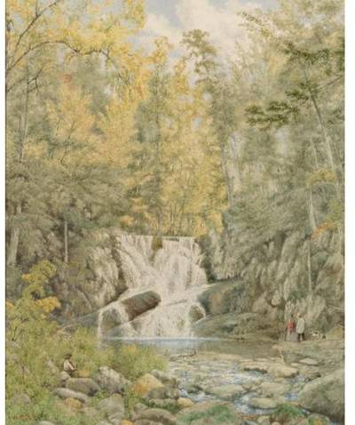 Waterfall by John Hill - Auction record, sale price, and art valuation. Compare with similar artists and explore comparable artworks.