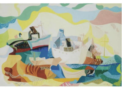 THE IMMIGRANT BOATS by Jean David - Auction record, sale price, and art valuation. Compare with similar artists and explore comparable artworks.