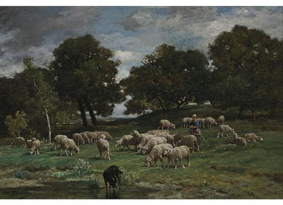 Shepherdess and Her Flock