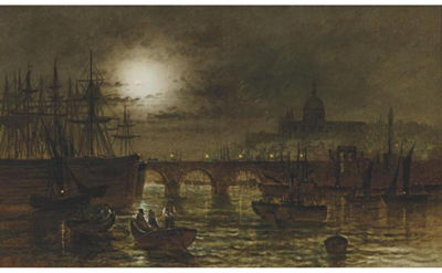 St. Paul's From The Thames By Moonlight