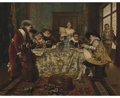 The Practice Recital by Adolphe Alexandre Lesrel - Auction record, sale price, and art valuation. Compare with similar artists and explore comparable artworks.