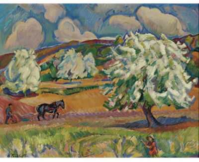 BLOOMING TREES by Nicholai Alexandrovich Tarkhov - Auction record, sale price, and art valuation. Compare with similar artists and explore comparable artworks.