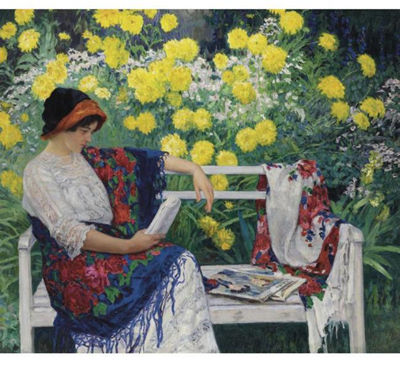 READING IN THE GARDEN