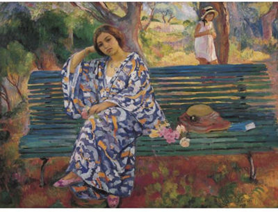Sur Le Banc Vert, Sanary by Henri Baptiste Lebasque - Auction record, sale price, and art valuation. Compare with similar artists and explore comparable artworks.