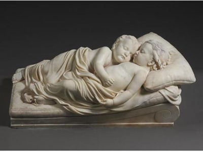Sleeping Children by William Henry Rinehart - Auction record, sale price, and art valuation. Compare with similar artists and explore comparable artworks.