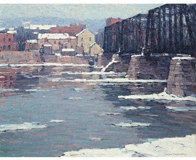 Sample artwork by John Folinsbee (1892 - 1972), known for landscape and industrial-street genre painting - View similar artists and auction records