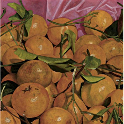 MANDARINAS CON FONDO ROSA