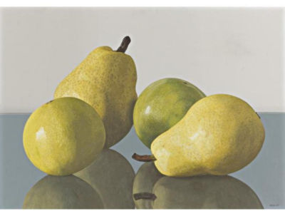 TWO PEARS AND TWO SWEET LIMES by Renato Meziat - Auction record, sale price, and art valuation. Compare with similar artists and explore comparable artworks.