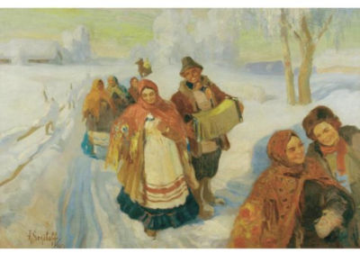 A Bridal Procession In The Snow