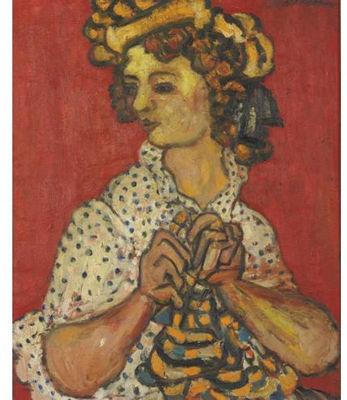 Woman Knitting