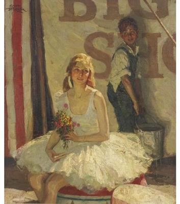 Sample artwork by Saul Tepper (1899 - 1987), known for magazine illustration, painting, teaching, song writing - View similar artists and auction records
