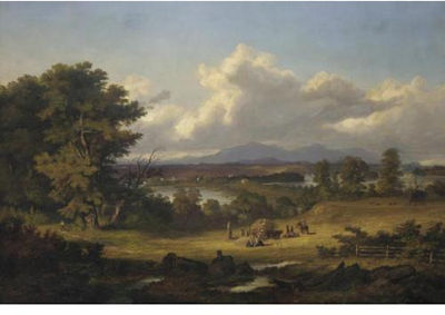 View of Cruger's Island and the Catskill Mountains