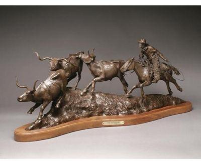Sample artwork by H Clay Dahlberg (Born 1946), known for western sculpture - View similar artists and auction records