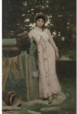 A Modern Rebecca by Edwin Howland Blashfield - Auction record, sale price, and art valuation. Compare with similar artists and explore comparable artworks.
