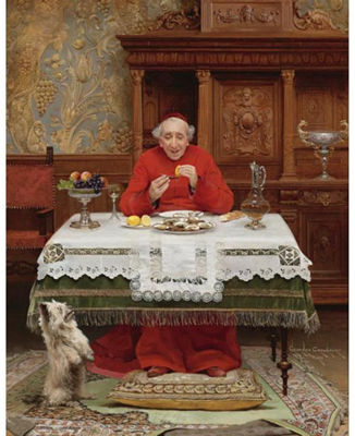 Sample artwork by Georges Croegaert (1848 - 1923), known for religious figure detailed, humorous painting, still life, birds, flowers - View similar artists and auction records
