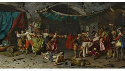 Sample artwork by Pompeo Massani (1850 - 1920), known for figure, genre painting - View similar artists and auction records