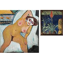 AKT (DRESDEN) (NUDE - DRESDEN); STILLEBEN MIT PFLANZEN (STILL LIFE WITH PLANTS): A DOUBLE-SIDED PAINTING by Erich Heckel - Auction record, sale price, and art valuation. Compare with similar artists and explore comparable artworks.