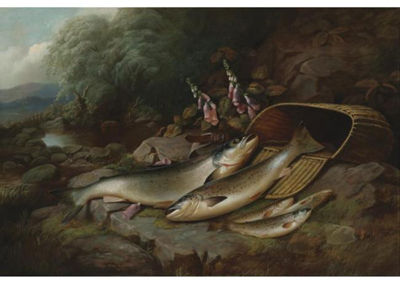 THE DAY'S CATCH, SALMON AND TROUT