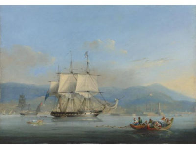 A BRITISH CORVETTE OFF ALGIERS