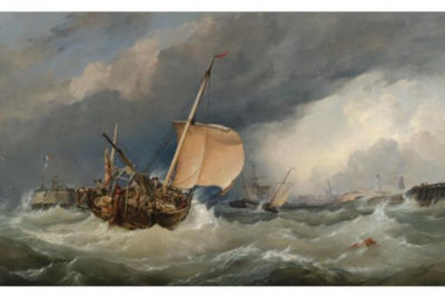 FRENCH LUGGER RUNNING INTO CALAIS by Edward William Cooke - Auction record, sale price, and art valuation. Compare with similar artists and explore comparable artworks.
