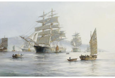 SILVER MORNING, FOO CHOW, WITH THE CLIPPERS WINDHOVER AND THERMOPYLAE
