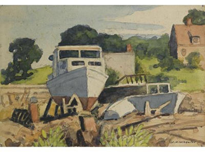 Drydock Boats by Joseph Wheater - Auction record, sale price, and art valuation. Compare with similar artists and explore comparable artworks.