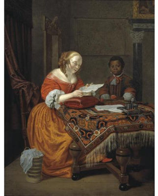 Sample artwork by Michel van Muscher (1645 - 1705), known for portrait painting, intimate portraits - View similar artists and auction records