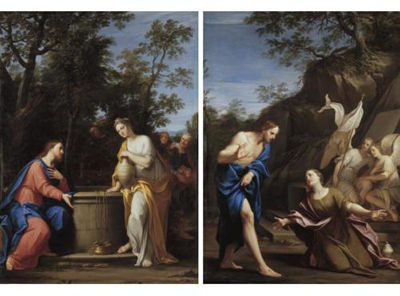 Christ and the Samaritan at the Well; Noli Me Tangere (Pair)