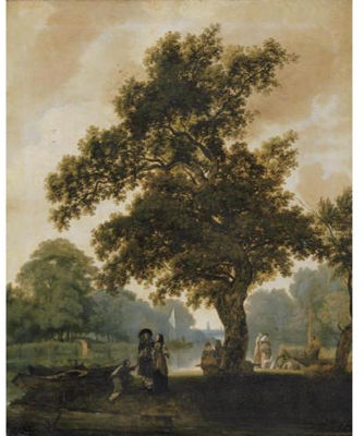 Elegant Company by a River