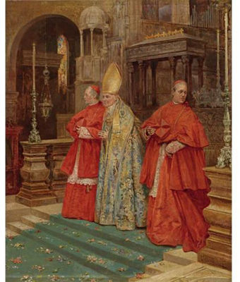 Saying Mass by Umberto Cacciarelli - Auction record, sale price, and art valuation. Compare with similar artists and explore comparable artworks.