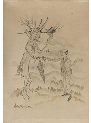 Portrait of Arthur Rackham: Self Portrait With Tree