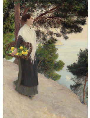 Sample artwork by Jules Alexis Meunier (1863 - 1942), known for rural landscape painting, photography - View similar artists and auction records