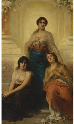 Sample artwork by Nathaniel Sichel (1843 - 1907), known for historical scenes, portrait and figure painting (orientalist) - View similar artists and auction records