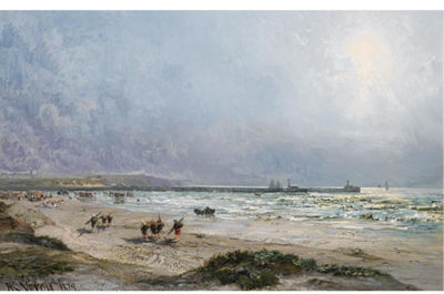 FISHERMEN ON THE NORMANDY COAST