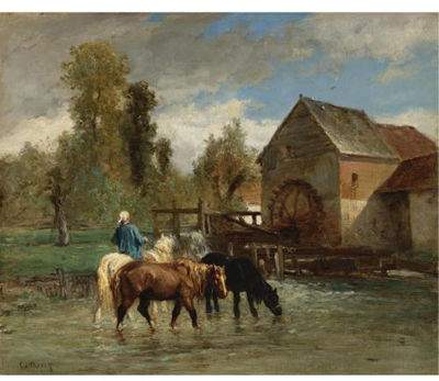 WATERING THE HORSES
