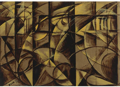 Velocita D'Automobile + Luci by Giacomo Balla - Auction record, sale price, and art valuation. Compare with similar artists and explore comparable artworks.