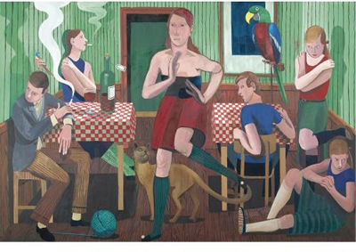 Sample artwork by Christoph Ruckhaberle (Born 1972), known for de personalized positioned figures, themes of sensuality, abstraction - View similar artists and auction records