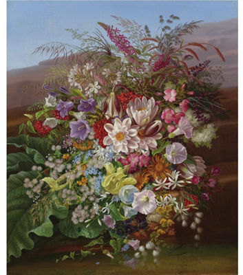 Sample artwork by Adelheid Dietrich (1827 - 1891), known for opulent still-life painting - View similar artists and auction records