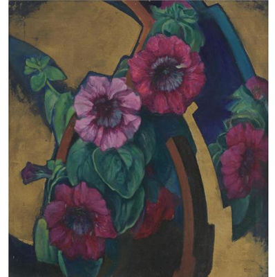 Flower Study on Gold