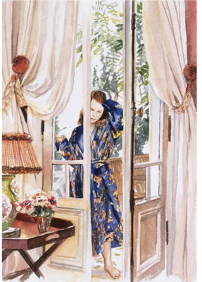 Untitled (Standing On Patio With Robe)