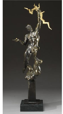 The Mighty Atom by Donald De Lue - Auction record, sale price, and art valuation. Compare with similar artists and explore comparable artworks.